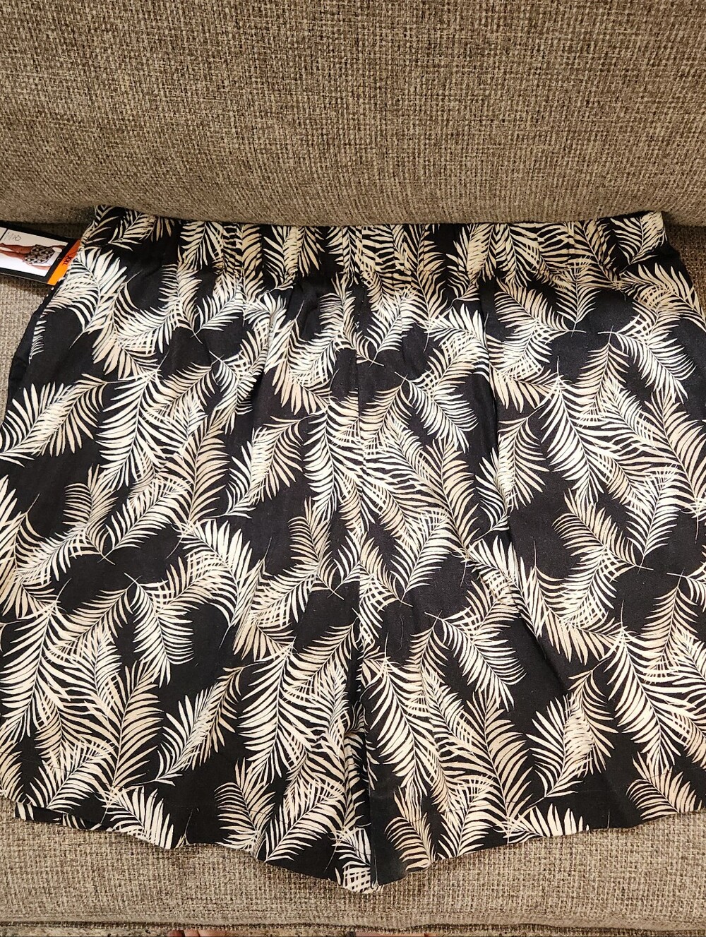 Ellen Tracy Linen Blend Tropical Palm Leaf Wrap Skort XXL NWT Resort Beach - Picture 5 of 7